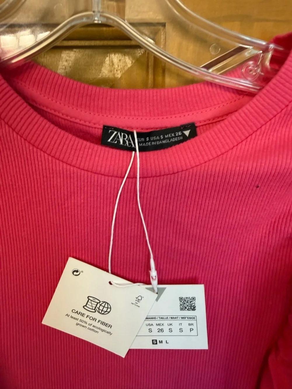 Zara Bright Pink Ruffle-Sleeve One-Piece Bodysuit - Picture 3 of 3